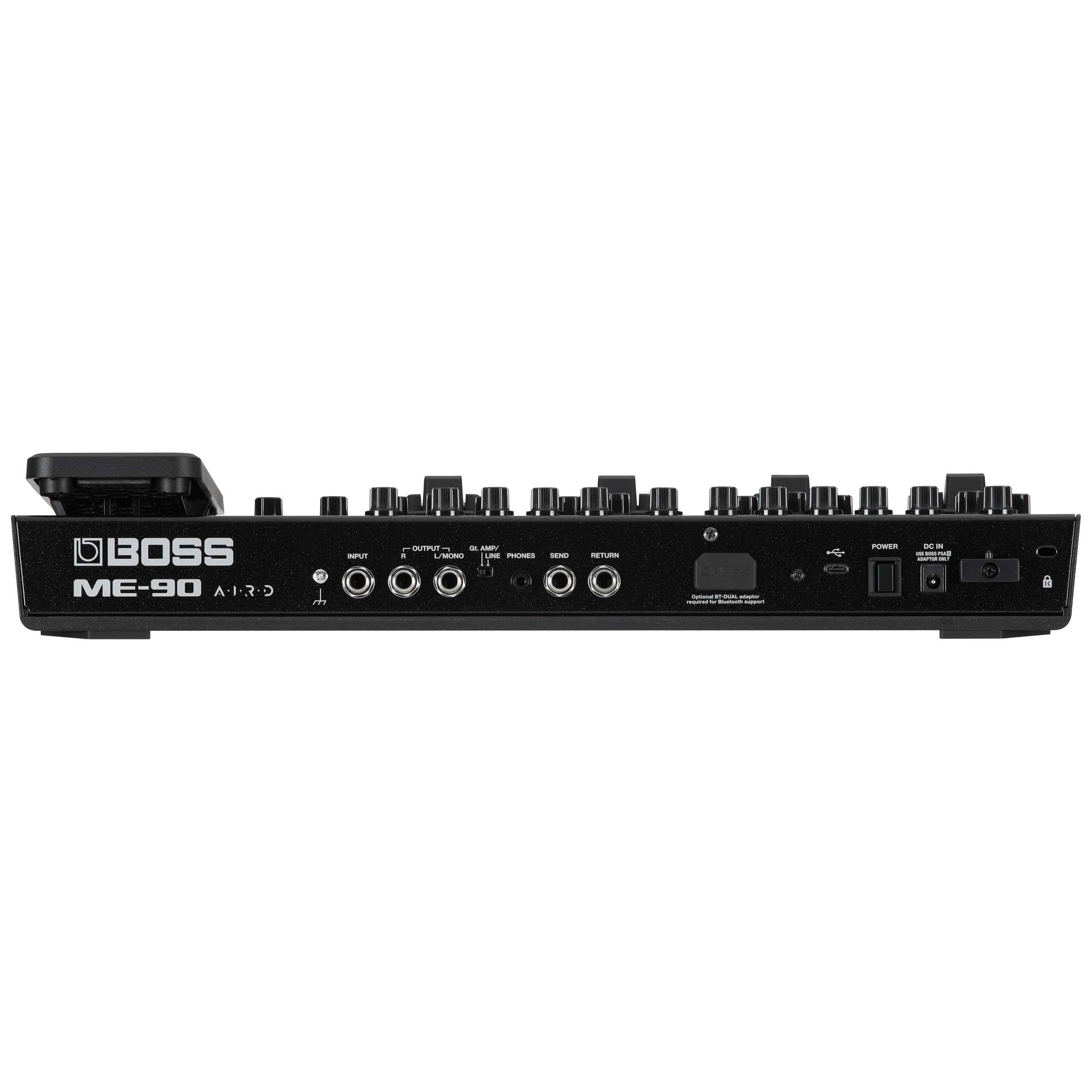 BOSS ME-90 Guitar Multi-Effects | All-In-One Guitar Processor | 11 Onboard AIRD Amp Models | 60 Effects derived from the GT-1000 | 8 Multi-Function Footswitches & Redesigned Expression Pedal