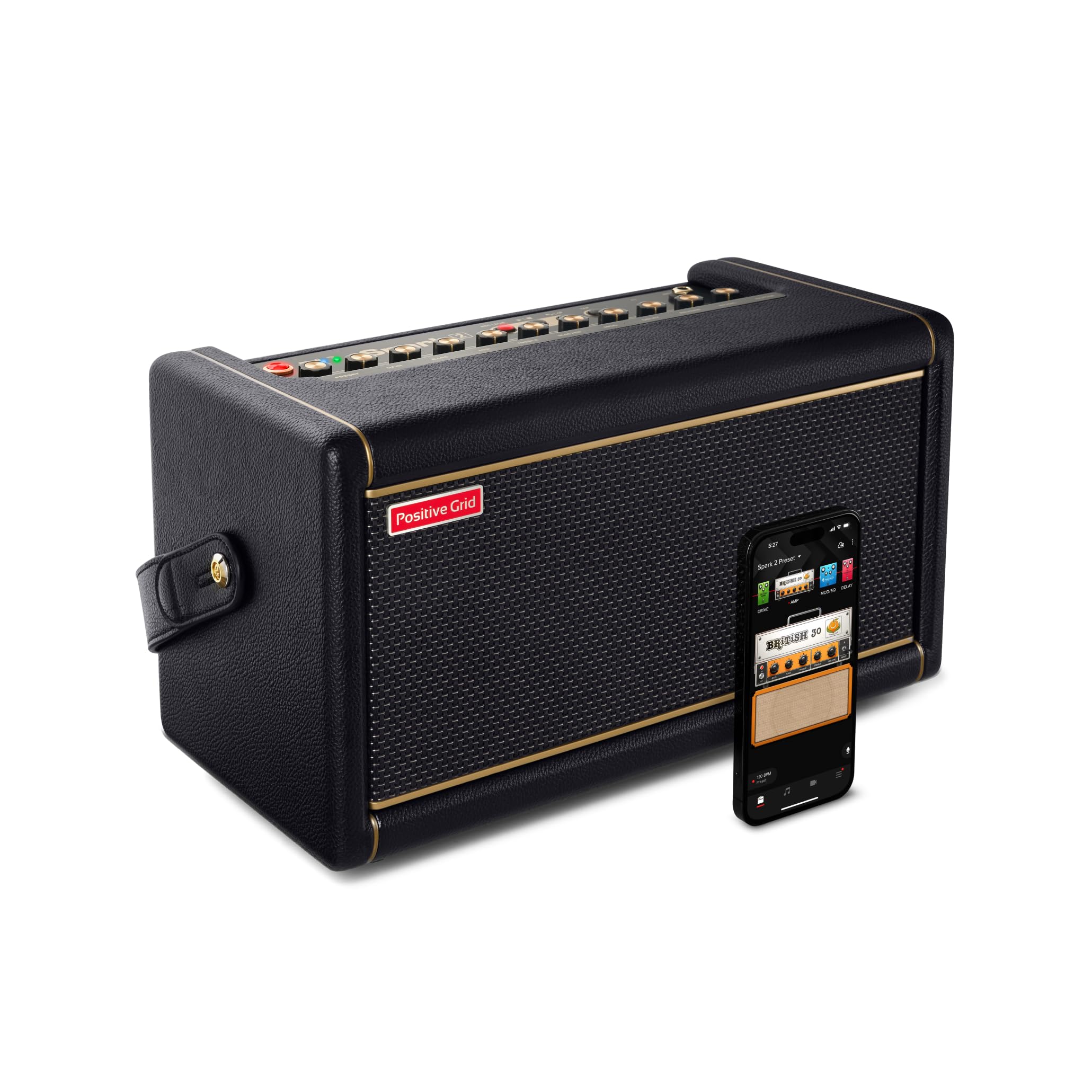 Positive Grid Spark 2 50W Smart Guitar Practice Amp & Bluetooth Speaker with Built-in Looper, AI Features & Smart App for Electric, Acoustic, & Bass Guitar