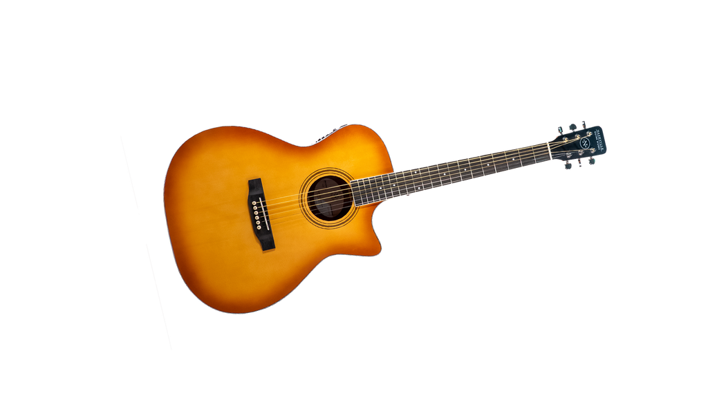 NGW D10CEEB Dreadnought Cutaway Acoustic-Electric Guitar - Edgeburst with Gig Bag