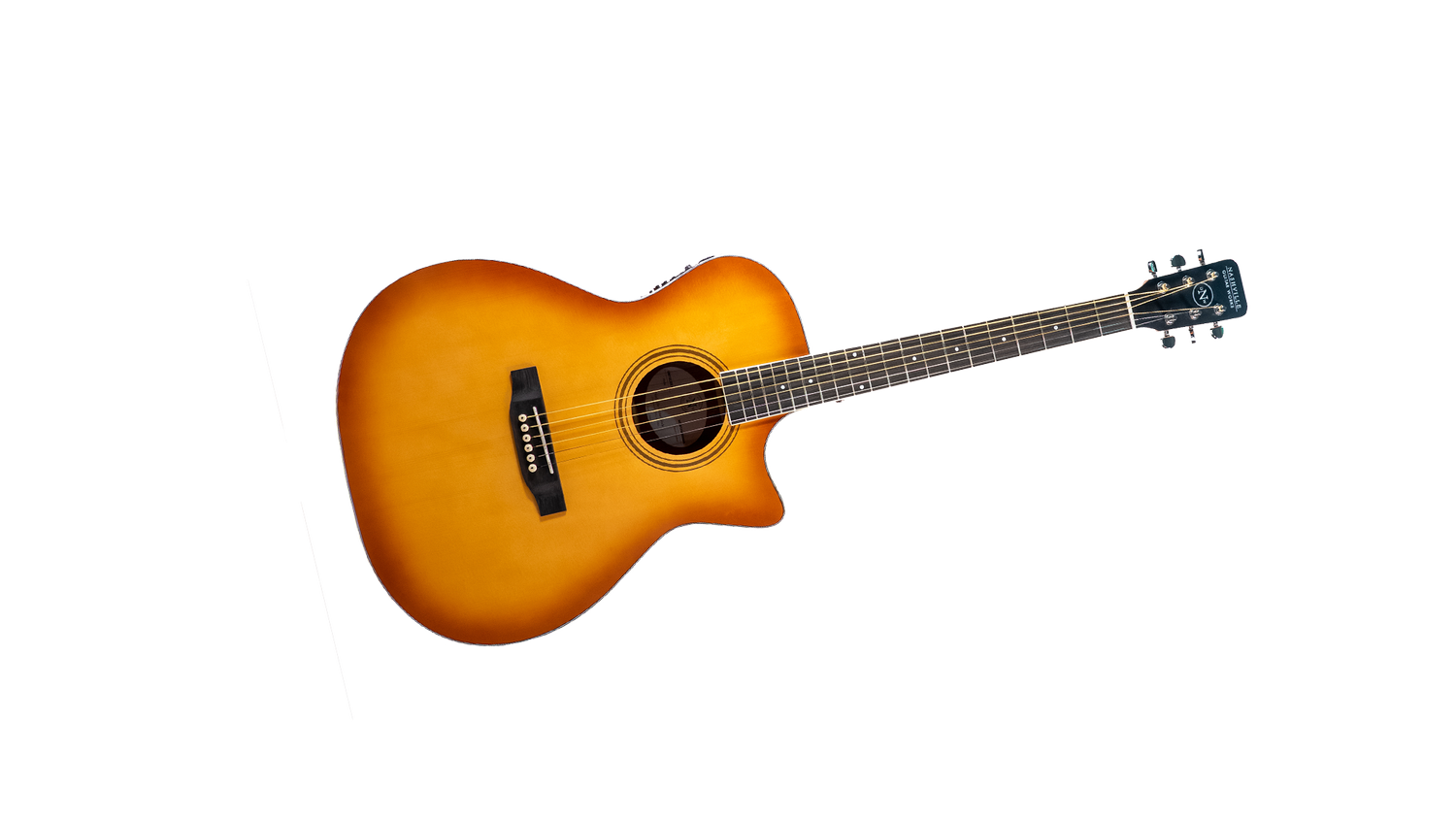 NGW D10CEEB Dreadnought Cutaway Acoustic-Electric Guitar - Edgeburst with Gig Bag