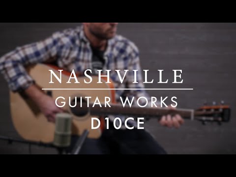 NGW D10CEEB Dreadnought Cutaway Acoustic-Electric Guitar - Edgeburst with Gig Bag
